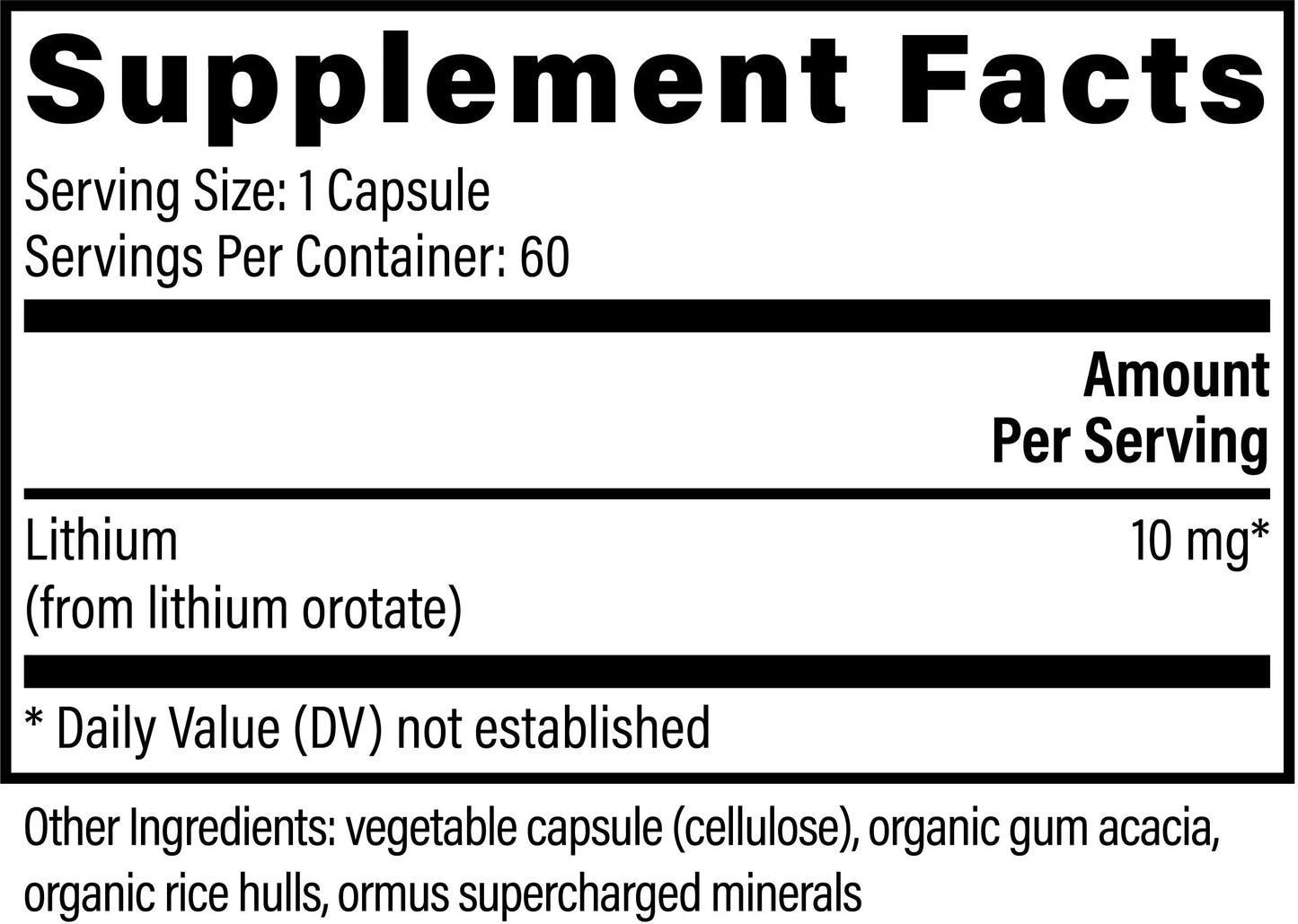 Lithium Orotate - HH Health