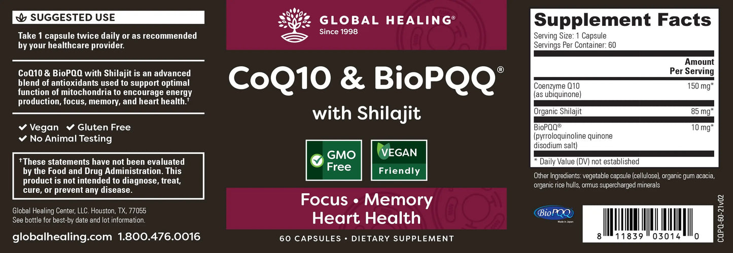 CoQ10 & BioPQQ® With Shilajit - HH Health